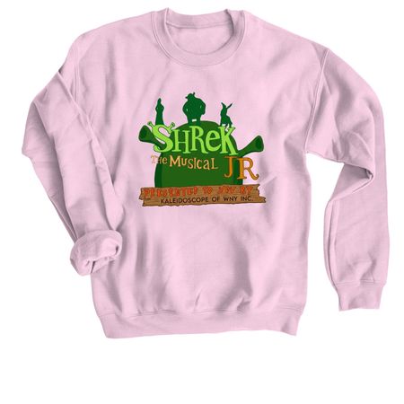 Shrek Jr The Musical The Movie, a Light Pink Crewneck Sweatshirt