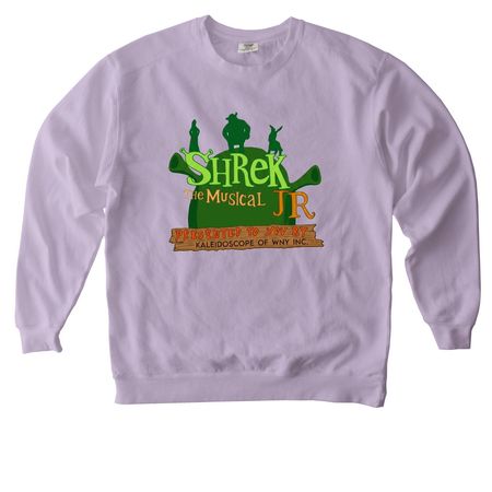 Shrek Jr The Musical The Movie, a Orchid Comfort Colors Crewneck Sweatshirt