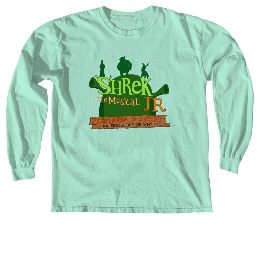 Shrek Jr The Musical The Movie, a Island Reef Comfort Colors Long Sleeve Tee