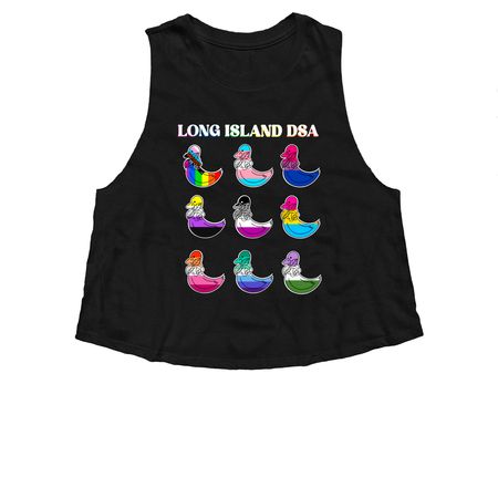 LIDSA ? Pride ????&nbsp;, a Solid Black Blend Women?s Cropped Racerback Tank