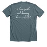 Summit Child Care Center Shirt, a Heather Slate Premium Unisex Tee (back-view)