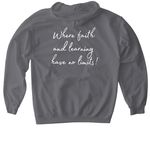 Summit Child Care Center Shirt, a Charcoal Gildan Softstyle Pullover Hoodie (back-view)