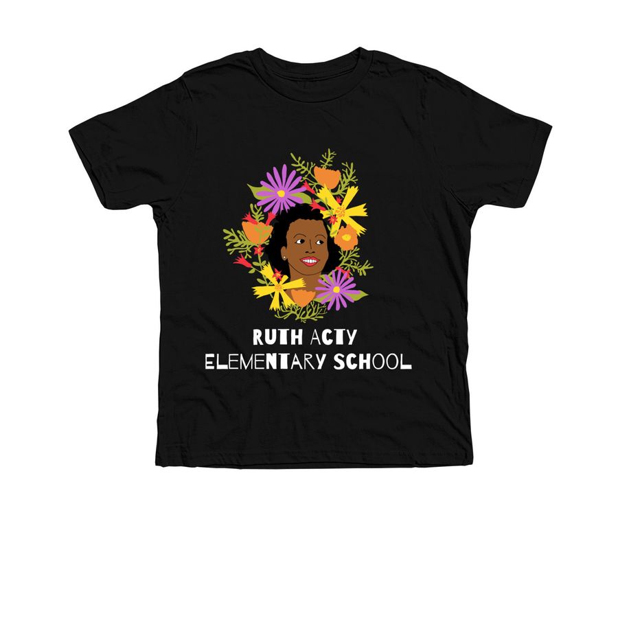 Ruth Acty Wildflowers T-shirt, a Solid Black Blend Premium Youth Tee