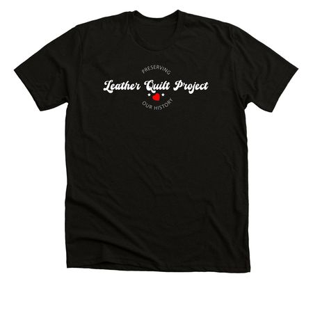 Leather Quilt Logo, a Solid Black Blend Premium Unisex Tee