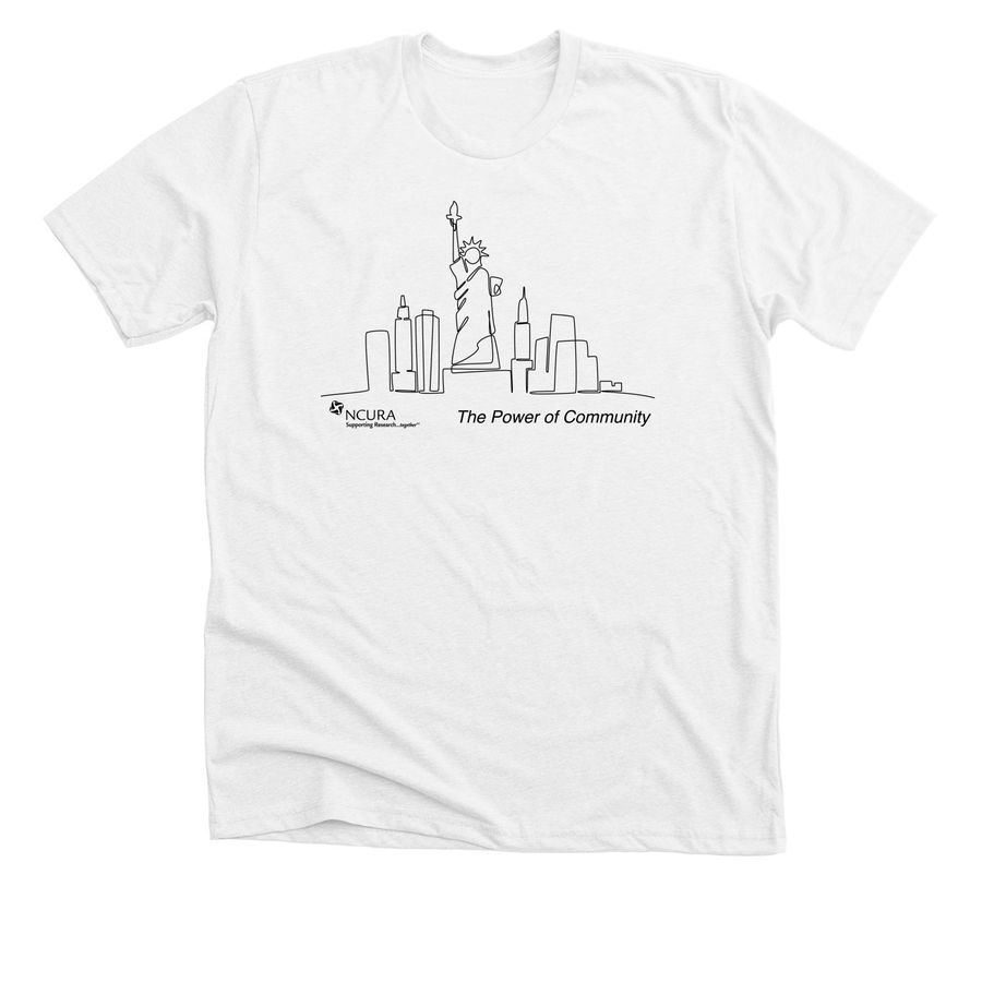 AM68 The Power of Community, a Solid White Blend Premium Unisex Tee