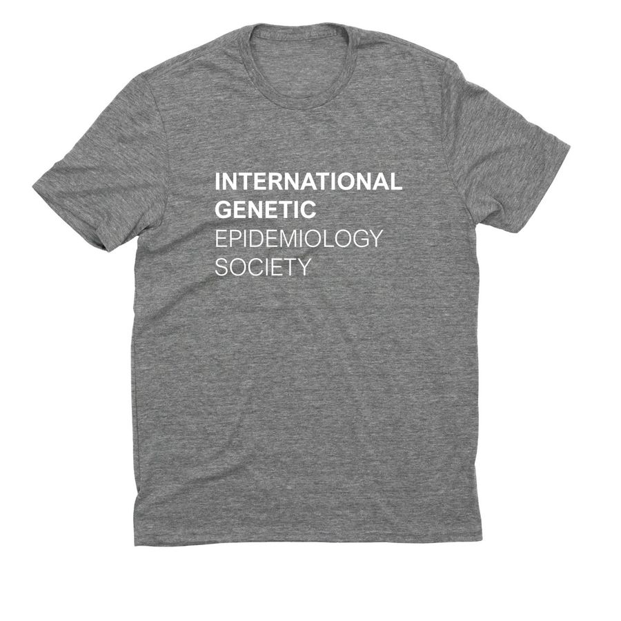 International Genetic Epidemiology Society, a Aluminum Grey Allmade Eco Triblend Unisex Tee