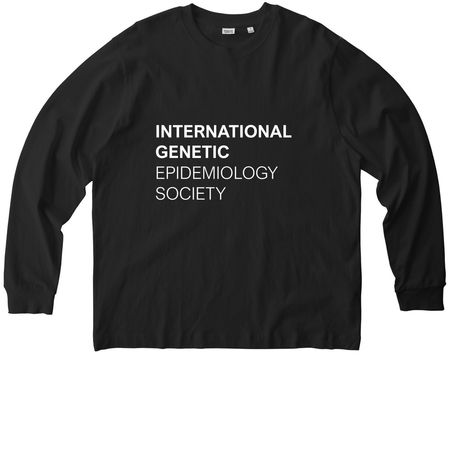 International Genetic Epidemiology Society, a Black Stanley/Stella Unisex Freestyler Heavyweight Long Sleeve Tee