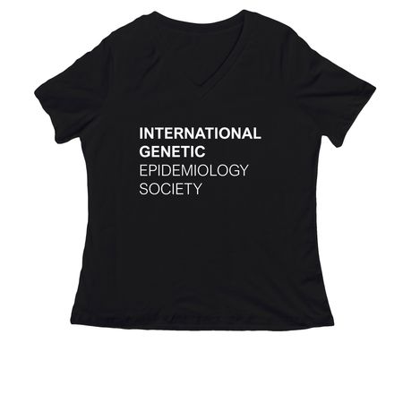 International Genetic Epidemiology Society, a Black Women's Relaxed V-Neck Tee