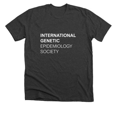 International Genetic Epidemiology Society, a Dark Grey Heather Premium Unisex Tee