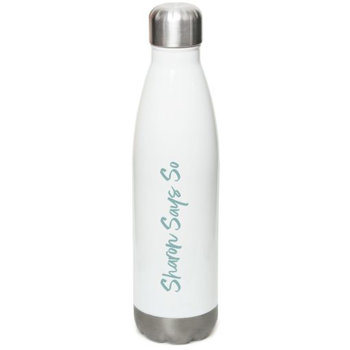 Sharon Says So, Aqua Logo Stainless Steel Water Bottle