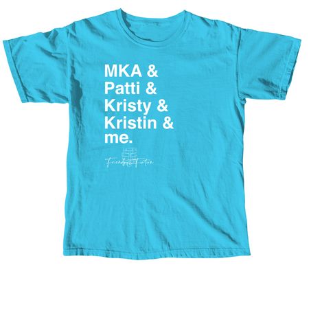 Friends & Fiction Name List Summer Tees&nbsp;, a Lagoon Blue Comfort Colors Unisex Tee