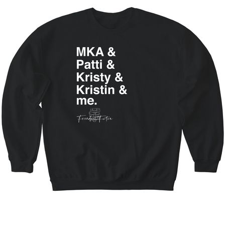 Friends & Fiction Name List Summer Tees&nbsp;, a Black Softstyle Crewneck Sweatshirt