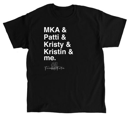 Friends & Fiction Name List Summer Tees&nbsp;, a Black Classic Unisex Tee
