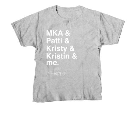 Friends & Fiction Name List Summer Tees&nbsp;, a Sport Grey Youth Unisex Tee