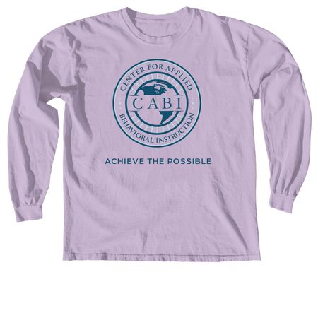 Show your school spirit while supporting CABI, a Orchid Comfort Colors Long Sleeve Tee