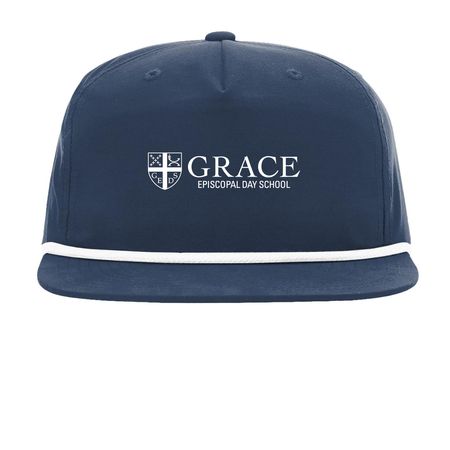 Grace Hat, a Navy/ White Printed Umpqua Snapback Cap