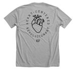 Heart-Centered Revolutionary, a Athletic Heather Premium Unisex Tee (back-view)