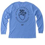 Heart-Centered Revolutionary, a Heather Columbia Blue Premium Long Sleeve Tee (back-view)