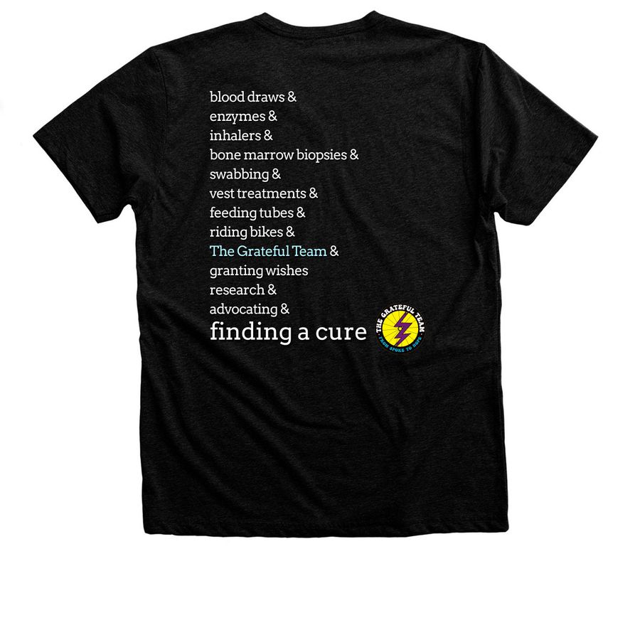 TGT x SuperNathan, a Black Heather Premium Unisex Tee (back-view)
