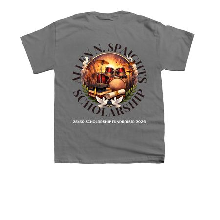 Allen Spaights Scholarship Logo Tee (On Back), a Charcoal Youth Unisex Tee