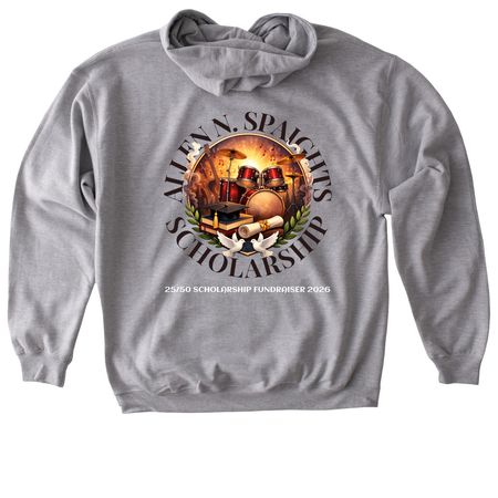 Allen Spaights Scholarship Logo Tee (On Back), a Sport Grey Gildan Softstyle Pullover Hoodie