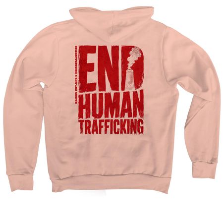 Kairos Cut-Ups // End Human Trafficking Line, a Peach Premium Pullover Hoodie