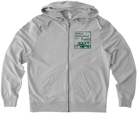 Parker Homestead Light Zip-Up Hoodie, a Granite Grey Heather Allmade Organic French Terry Zip Up Hoodie