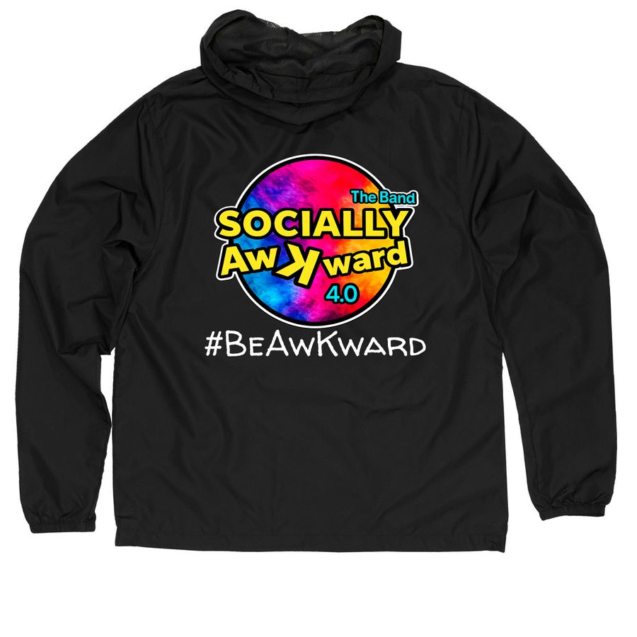 Socially Awkward 4.0 - Jacket, a Black Quarter-Zip Windbreaker