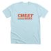 CHEST WERK, a Heather Ice Blue Premium Unisex Tee
