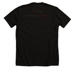 KW Blueprint Tee, a Solid Black Blend Premium Unisex Tee (back-view)
