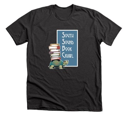 South Sound Book Crawl 2026, a Dark Grey Heather Premium Unisex Tee