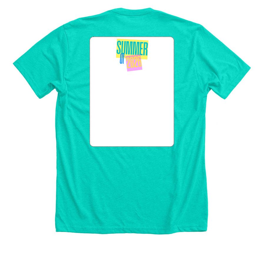 Last Day of High School Girlie, a Heather Sea Green Premium Unisex Tee (back-view)