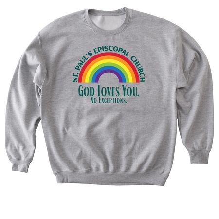 St. Paul's Pride (Rainbow), a Sport Grey Softstyle Crewneck Sweatshirt