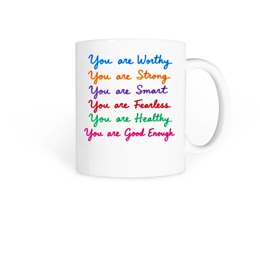 Affirmations&nbsp;by&nbsp;Zubeda Khan, a White Coffee Mug