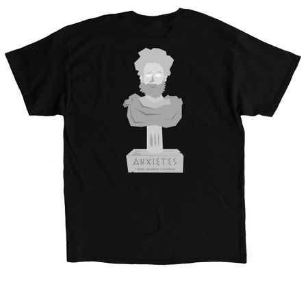 ANXIETES (Back), a Black Classic Unisex Tee