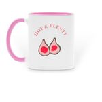 Sweet & Hot ? Hot & Plenty Mug, a Pink Two-Tone Ceramic Mug (back-view)