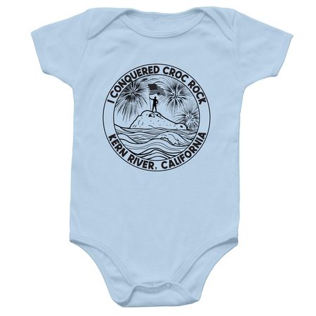 Croc Baby, a Light Blue Infant Onesie