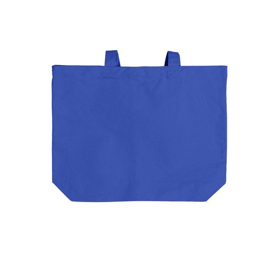 Radically Vaccinated Tote, a True Royal Cotton Canvas Tote Bag (back-view)