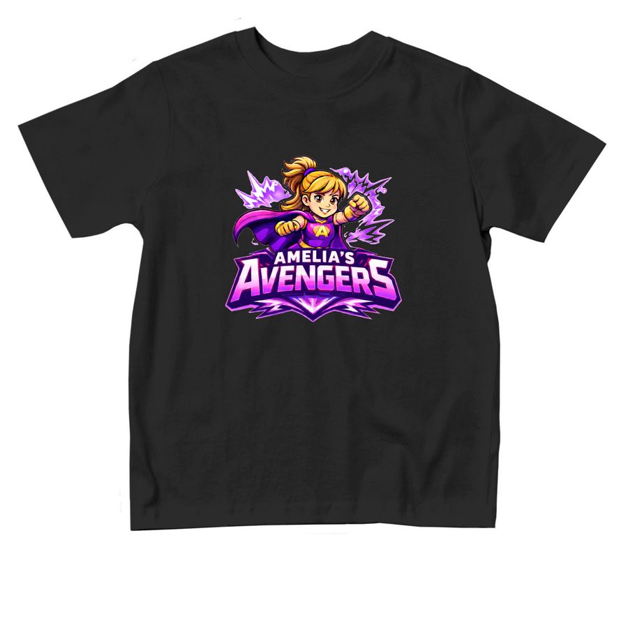 Amelia's Avengers - Toddler, a Black Toddler Tee