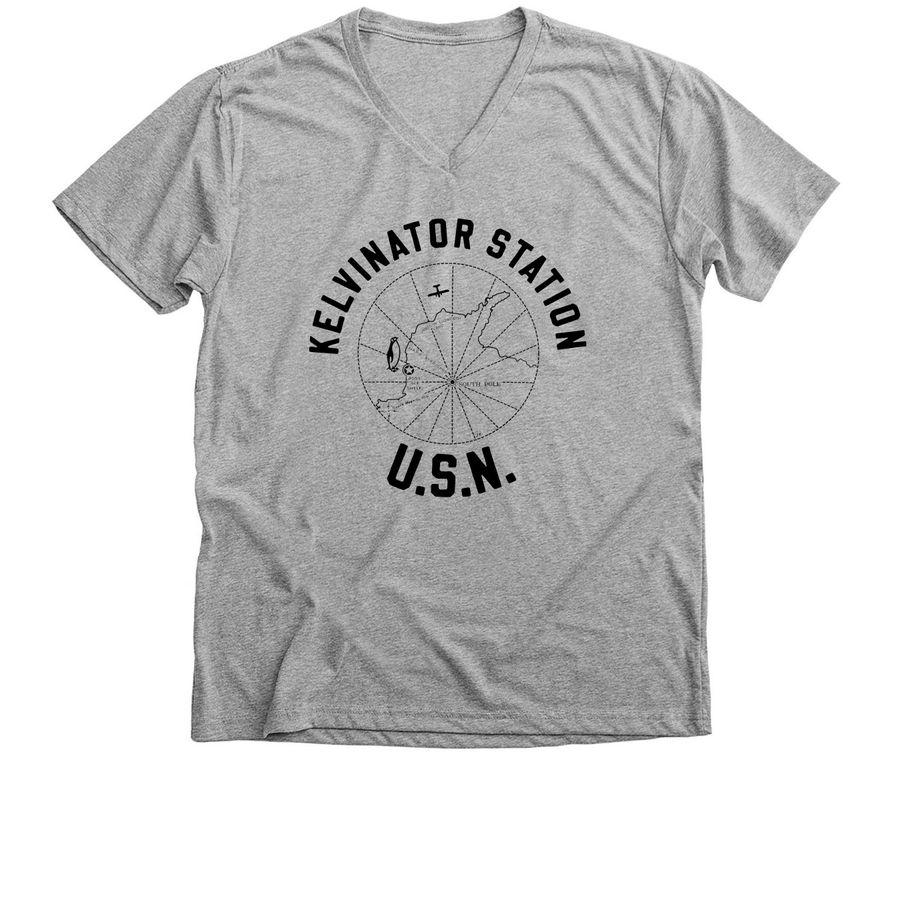 Genuine Fake WWII USN Kelvinator Station Tee, a Athletic Heather Premium V-Neck Tee