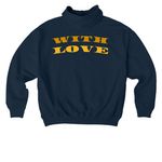 With Love Hoodie, a French Navy Stanley/Stella Cooper Dry Pullover Hoodie (back-view)