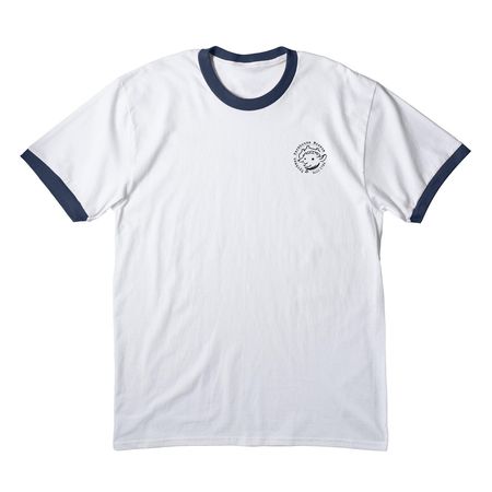 Luna DFM Apparel, a White/ Navy Cotton Ringer Tee