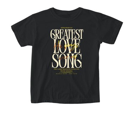 Greatest Love Song, a Black Comfort Colors Youth Tee
