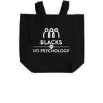 Fool Around Totes, a Black Recycled Cotton Tote Bag (back-view)