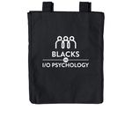 Fool Around Totes, a Black Reclaimist Everywhere Tote Bag (back-view)