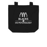 Fool Around Totes, a Black Organic Cotton Tote Bag (back-view)