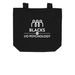 Fool Around Totes, a Black Organic Cotton Tote Bag (back-view)