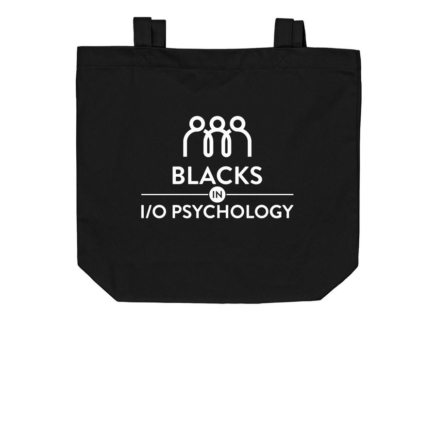Fool Around Totes, a Black Organic Cotton Tote Bag (back-view)