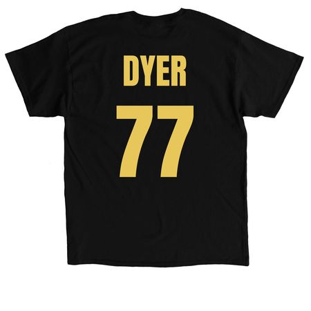 PLAYER, a Black Classic Unisex Tee (back-view)