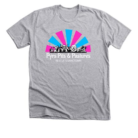 Pyrs Pits & Pastures Tee Shirt Fundraiser, a Athletic Heather Premium Unisex Tee
